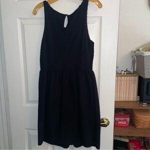 Gap, A-line, keyhole back, cinched waistline, textured patterned design dress